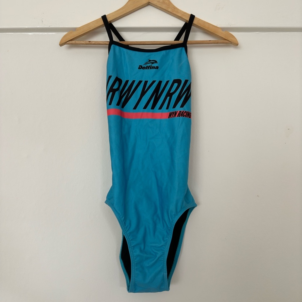Delfina x Wyn Republic WYNR Women's Lightback Swimsuit - Size 30 - Blue